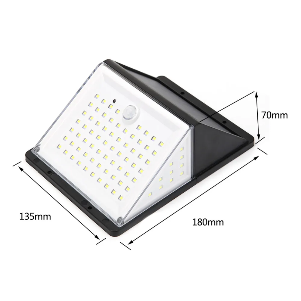 88 LED датчик движения PIR на солнечной батарее разделяемый настенный светильник