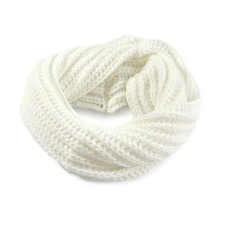 Новые модные зимние вязаные шарфы для женщин теплый Плетеный одиночный шейный