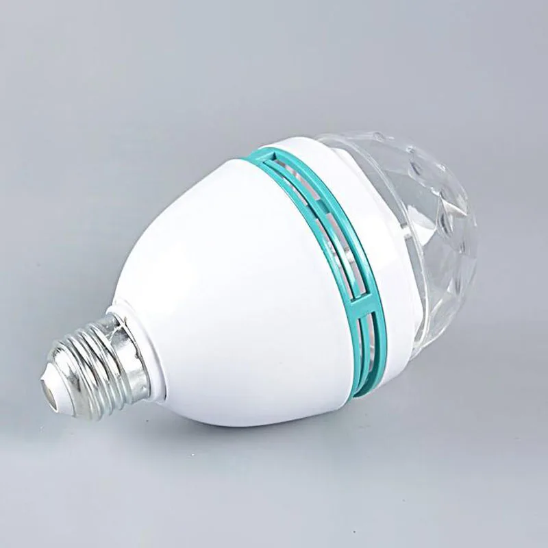 Светодиодный E27 6 Вт 9 цветной Авто вращающийся RGB светодиодный светильник