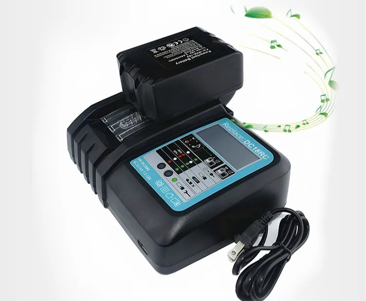 Музыкальное зарядное устройство с usb экраном для MAKITA14.4V/18В 18В BL1815 BL1830 BL1840 BL1845 BL1860 14