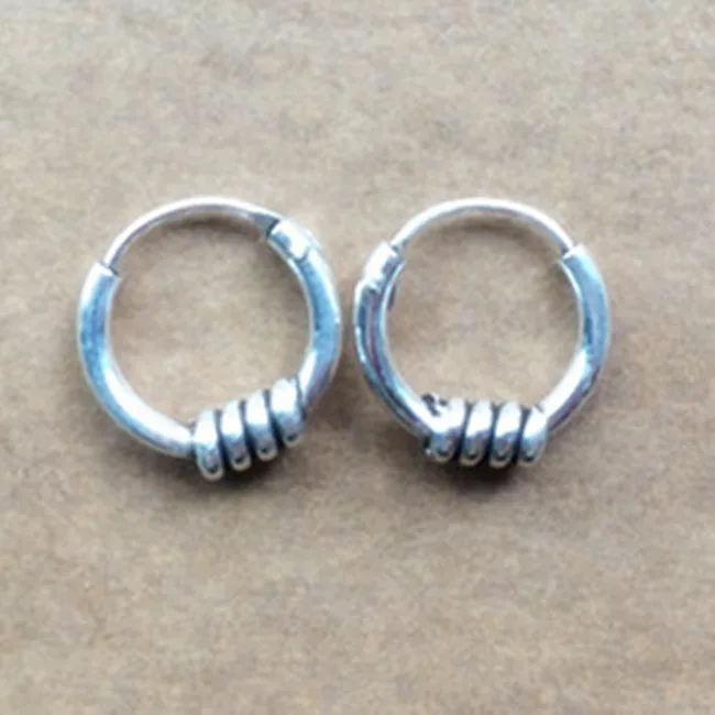 (Продается по частям) серьги кольца из настоящего серебра 925 пробы тайское