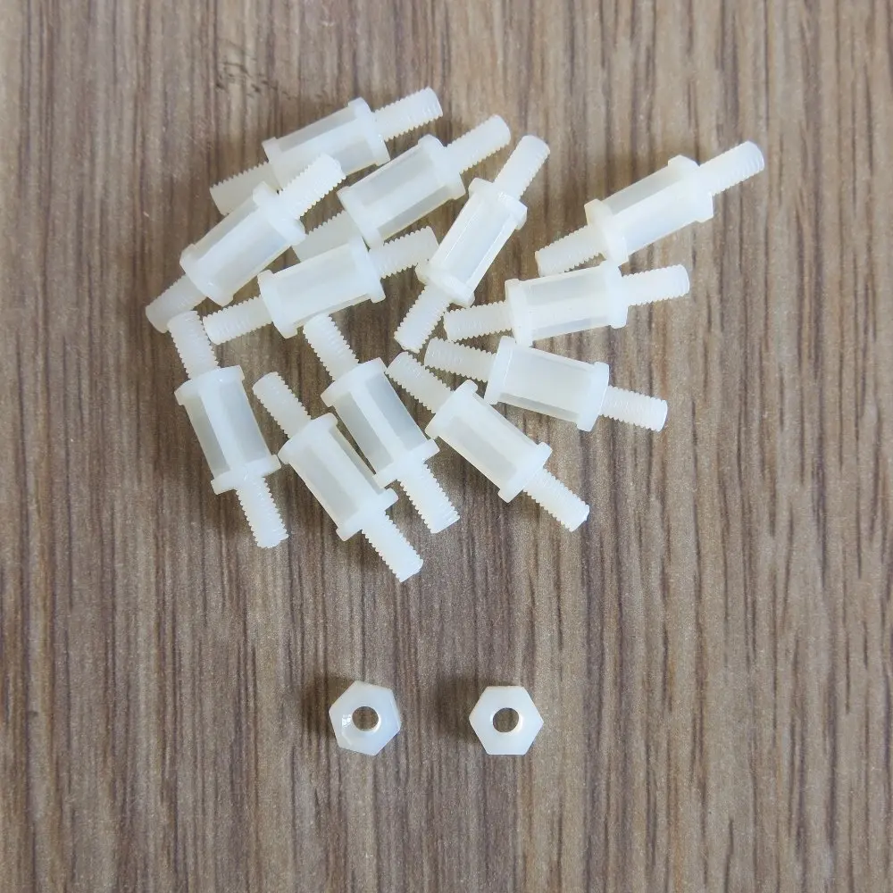 100 шт. шестигранный пластиковый проставочный винт с гайками | Обустройство дома