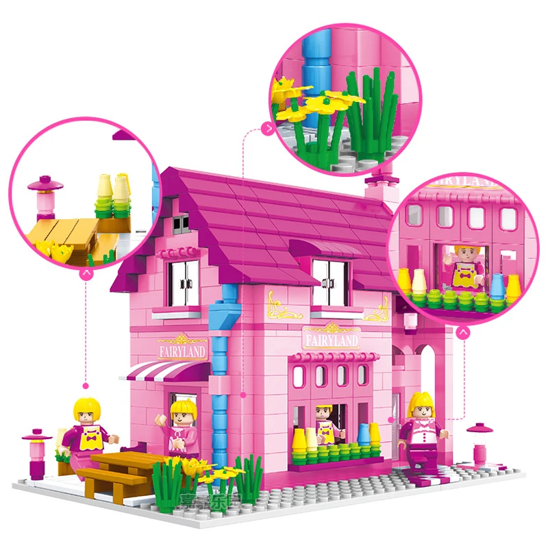 523 шт девочка играть блоки для дома игрушки Совместимые Legoingly друзья город