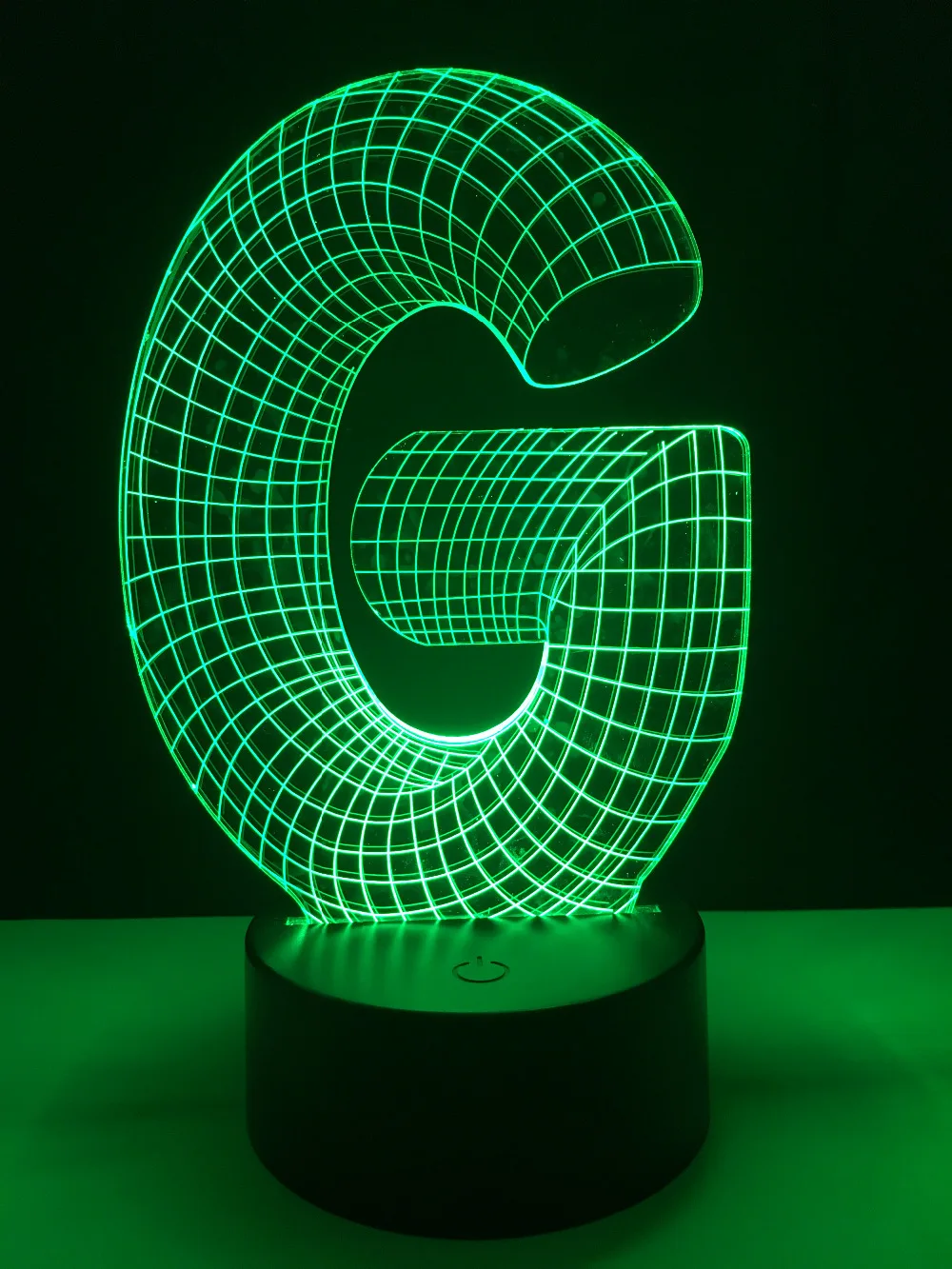 Luminaria 3D Светодиодная Буква G лампа иллюзия 7 цветов затемнение градиент RGB Ночной