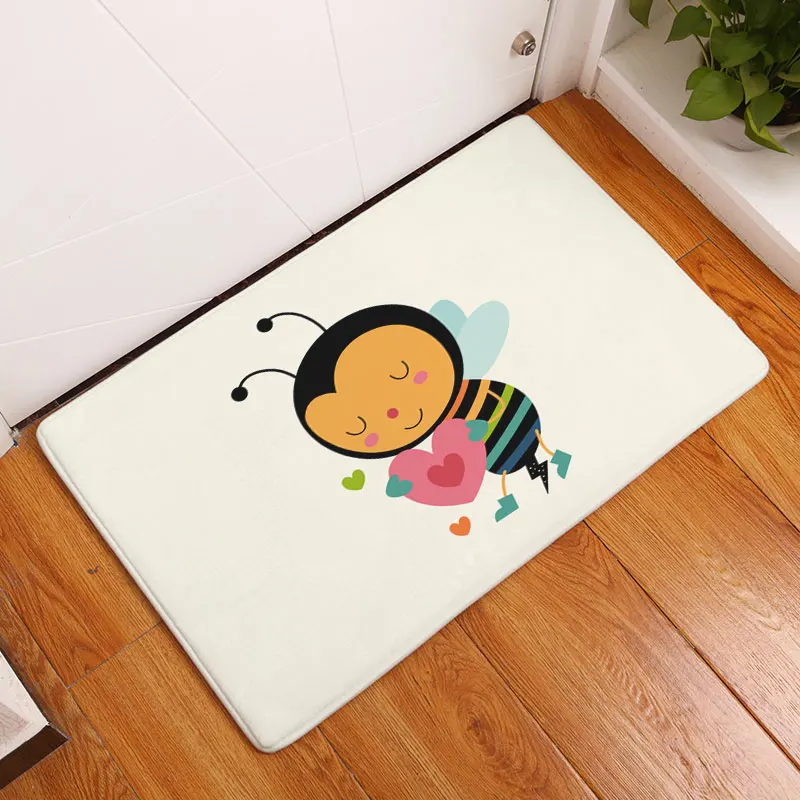 Monily фланель Водонепроницаемый против скольжения двери Коврики мультфильм