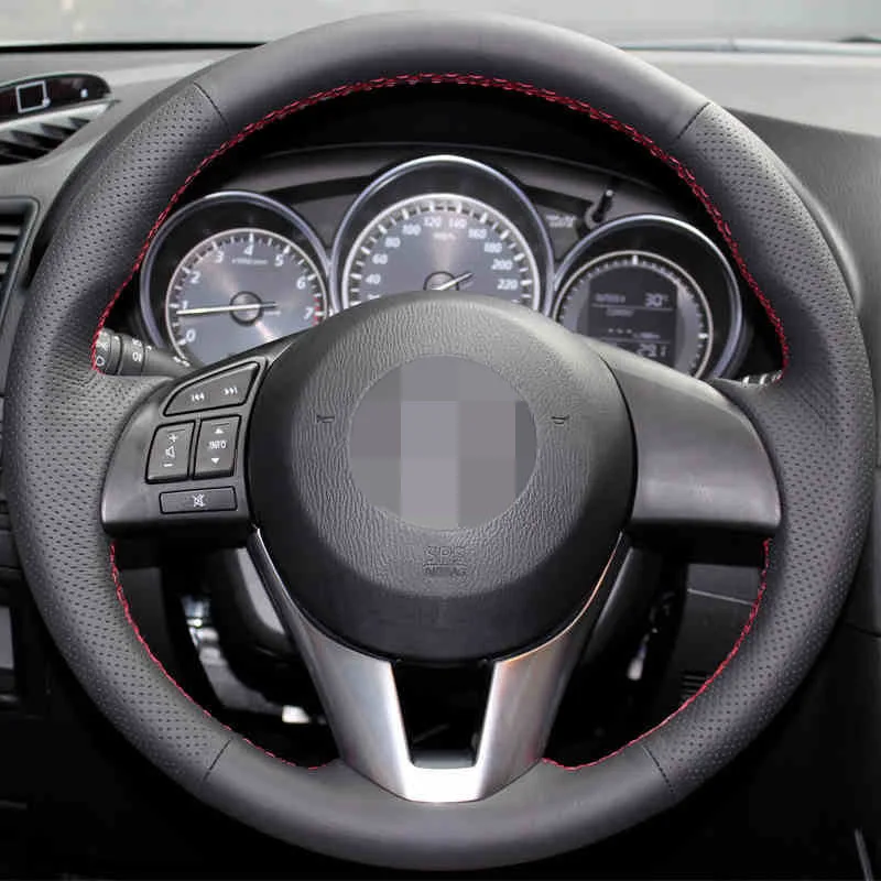 APPDEE черная искусственная кожа Чехол рулевого колеса автомобиля для Mazda CX-5 CX5 Atenza