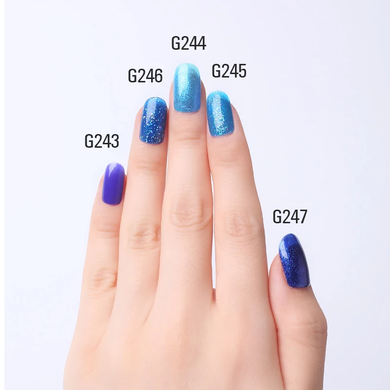 Lucky color Блестящий Голубой Алмазный УФ-Гель-лак для дизайна ногтей Гель-лак