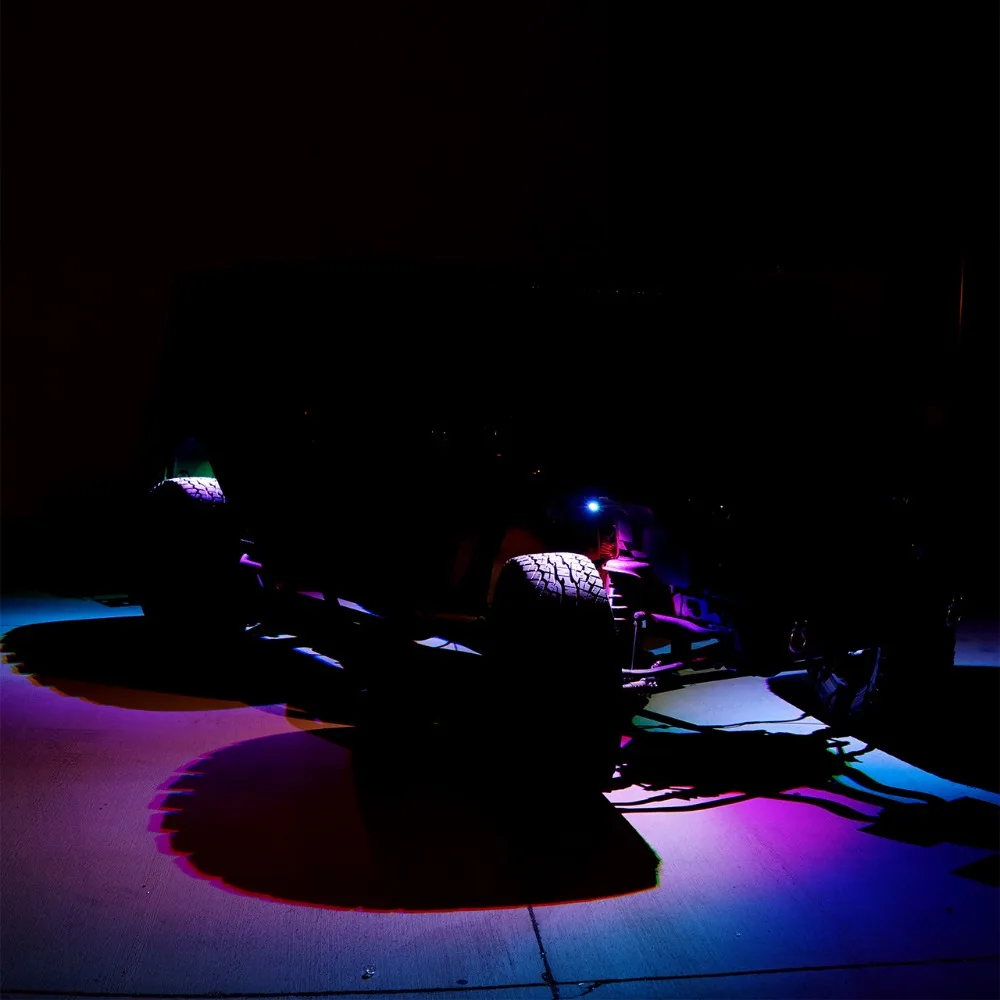 Marloo 4X RGB светодиодный под корпус фары рок Цвет с bluetooth-контроллер для Jeep Wrangler
