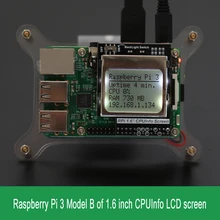 Raspberry Pi 3 Модель B Процессор информация ЖК дисплей Экран 1.6 дюймов