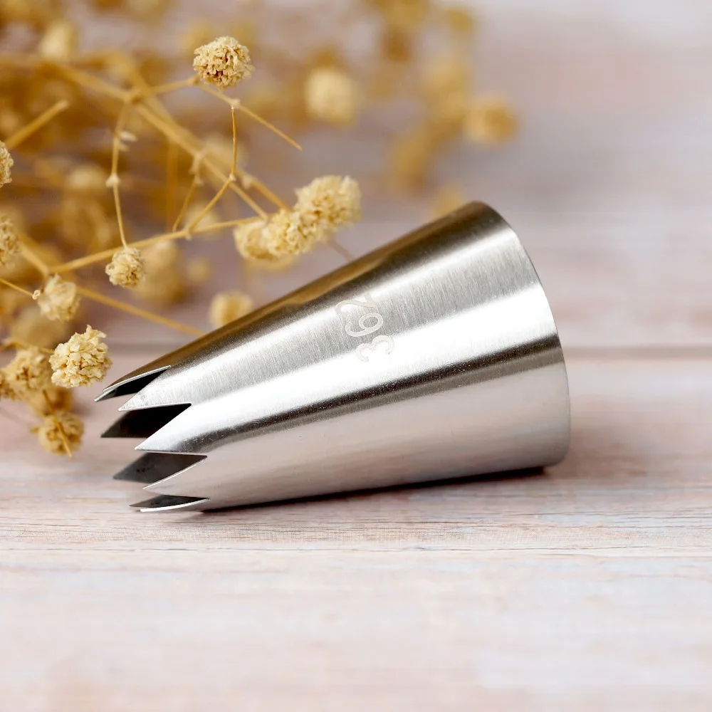 Кондитерские насадки большого размера #362 с открытой звездой инструменты для