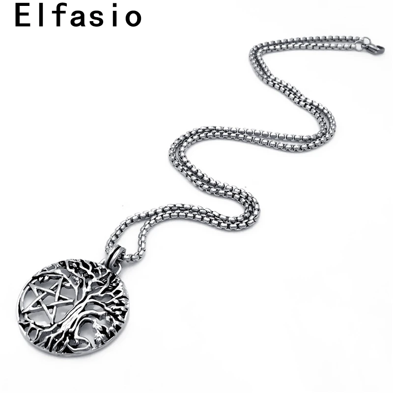Ожерелье с Оловянным кулоном для мужчин и женщин цепочка из нержавеющей стали в