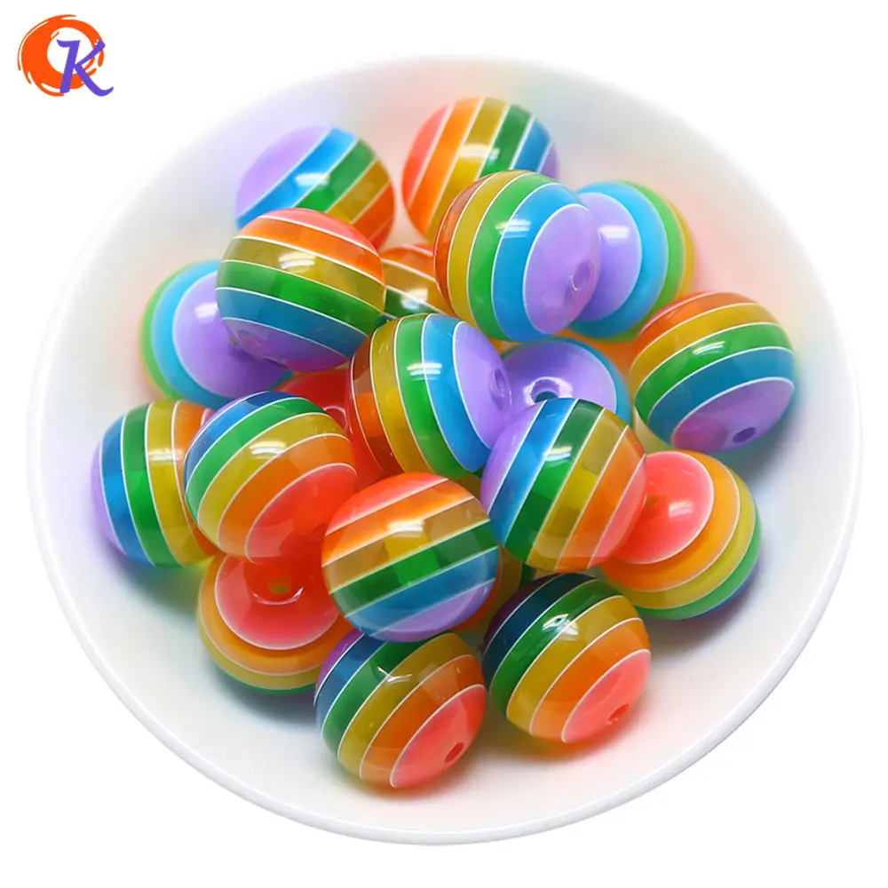 9 Rainbow 1 Выберите цвет, 20 мм, 100 шт./лот, модные бисерные ювелирные изделия, массивные полимерные полоски, бусины для детей, массивное ожерелье ручной работы, изготовление ювелирных изделий - Цвет: 9 Rainbow 1