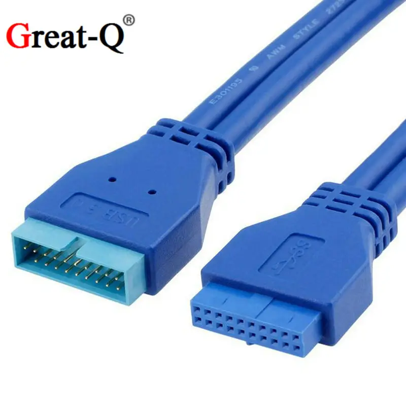 

Кабель-удлинитель для материнской платы с 20-контактным штекером на USB 3,0