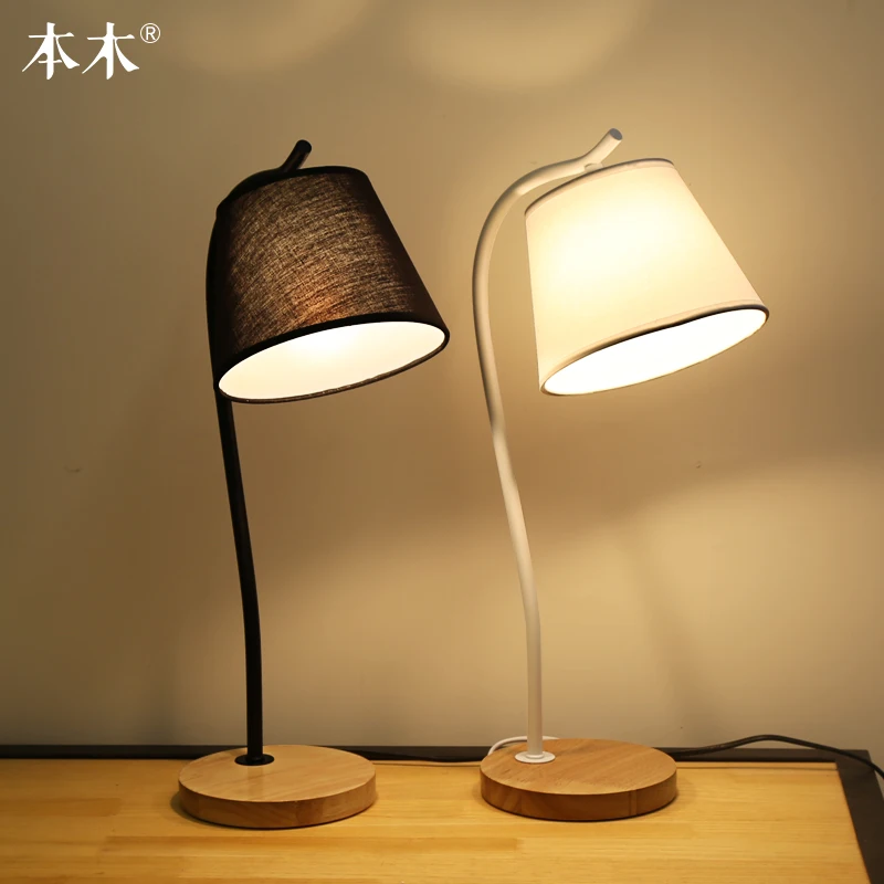 Простая тканевая Настольная лампа с регулируемой яркостью льняные настольные
