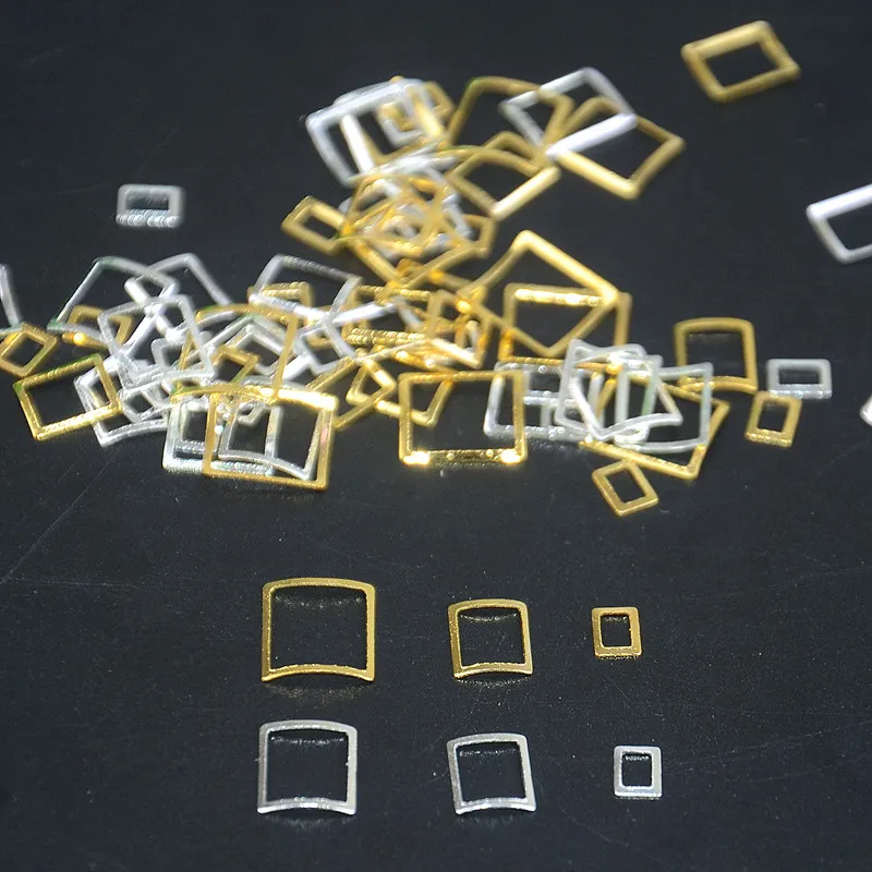 Колеса для дизайна ногтей смешанные размеры 3D наконечники золотистого и