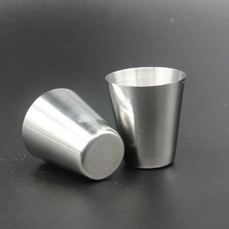 UPORS 4 шт./компл. Нержавеющая сталь выстрел Стекло Портативный 1/2/2,5/6 OZ Вино Кубок с кожаный чехол Мини-карманная фляга стакан для алкогольных напитков осветительных реек