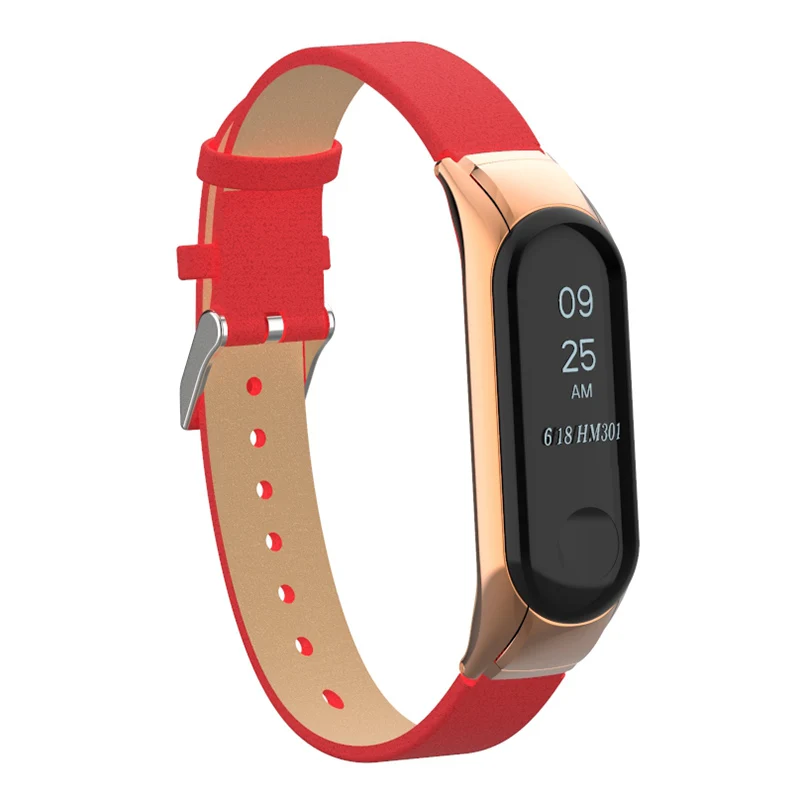Кожаный браслет для Xiaomi Band 3 сменный ремешок на запястье Xiomi Xaiomi Xiami Xaomi Mi