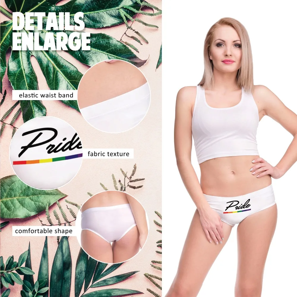 Женские трусики с буквенным принтом LEIMOLIS белые сексуальные пуш ап забавным