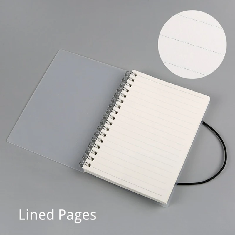 Line Page EZONE A5/A6/B5 Прозрачный матовый чехол для ноутбука/в горошек/в сетку/пустые страницы ПВХ водонепроницаемая катушка для ноутбука школьные канцелярские принадлежности - Цвет: Line Page