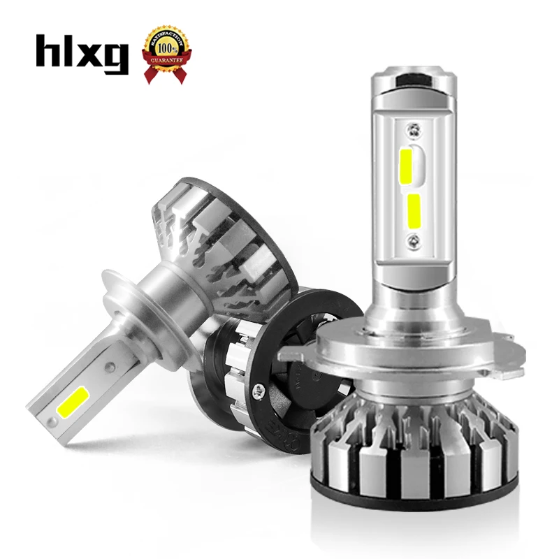 HLXG 2шт H8 H9 H11 H1 H3 H4 H7 светодиодный фонарь для автомобиля 10000lm/пара 50 Вт/комплект 6000 к