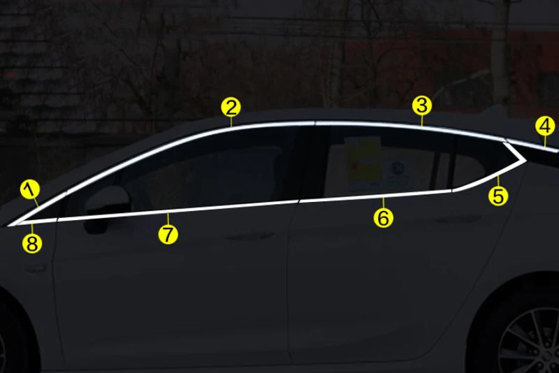 

For Opel Astra K Hatchback 2015-2019 Stainless Full Window Surround Garnish Bezel Decoration Cover Trim Car Styling