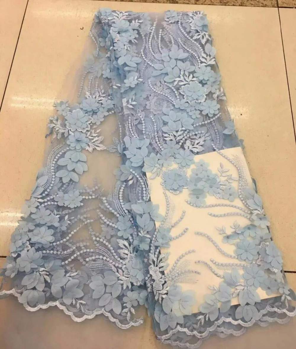 Высокое качество 3D аппликация чистая кружевной ткани розовый Нигерия Тюль