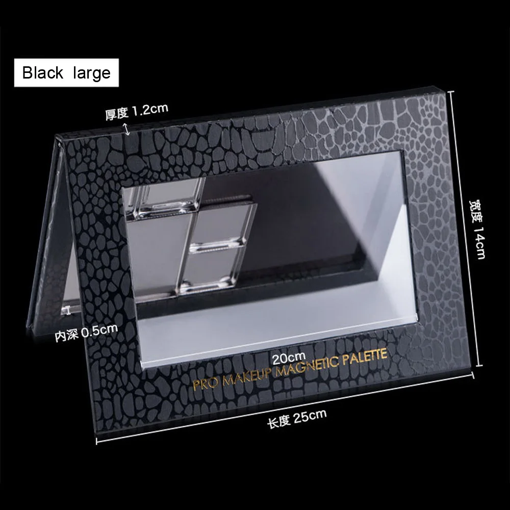 black large Сменные магнитные тени для век/румяна, Пустая палитра, разнообразие, сделай сам, комбинация, забавная индивидуальная губная помада,, красивый женский набор - Цвет: black large