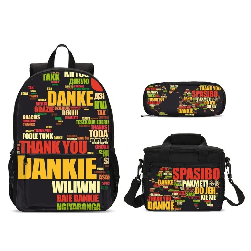 Школьные сумки с картой мира наборы из 3 предметов рюкзак на плечо для детей и