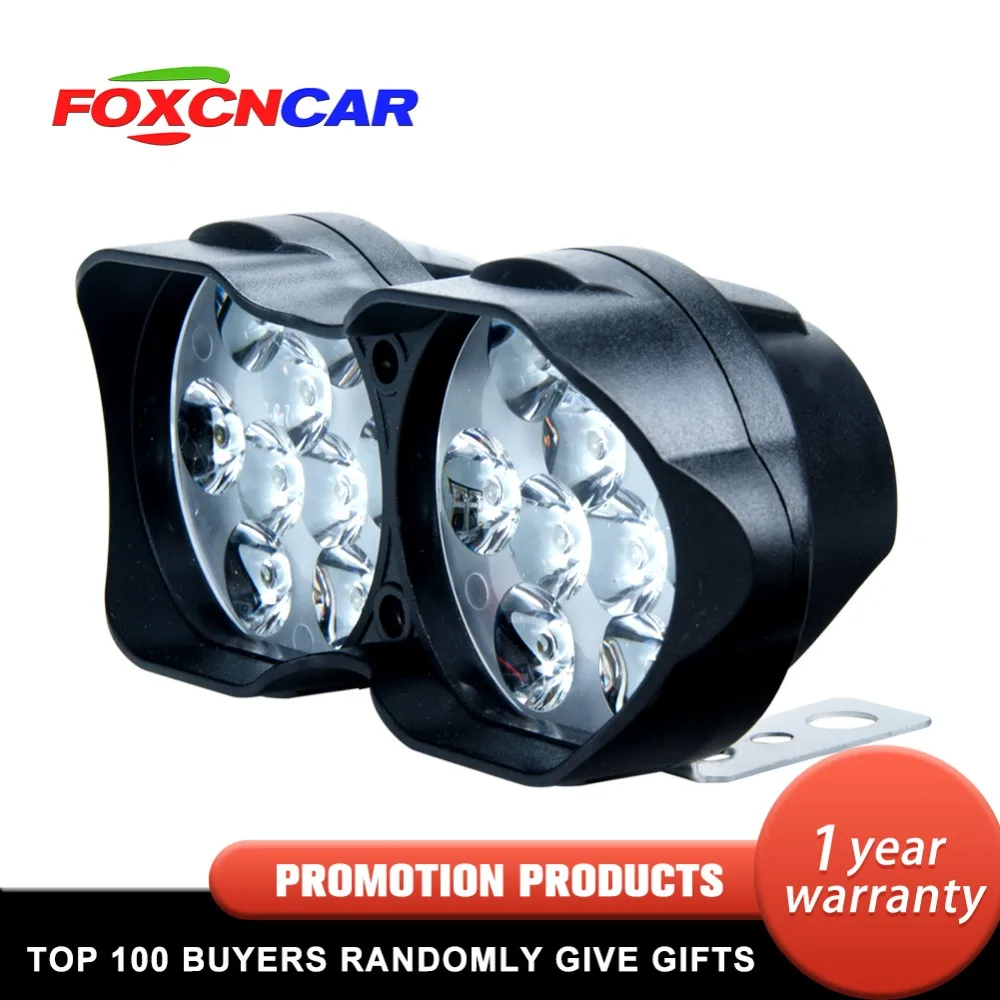 1 шт. мотоциклетные фары 18 COB Чип 3600LM 12V 24V 6000 К водонепроницаемый для мотоцикла