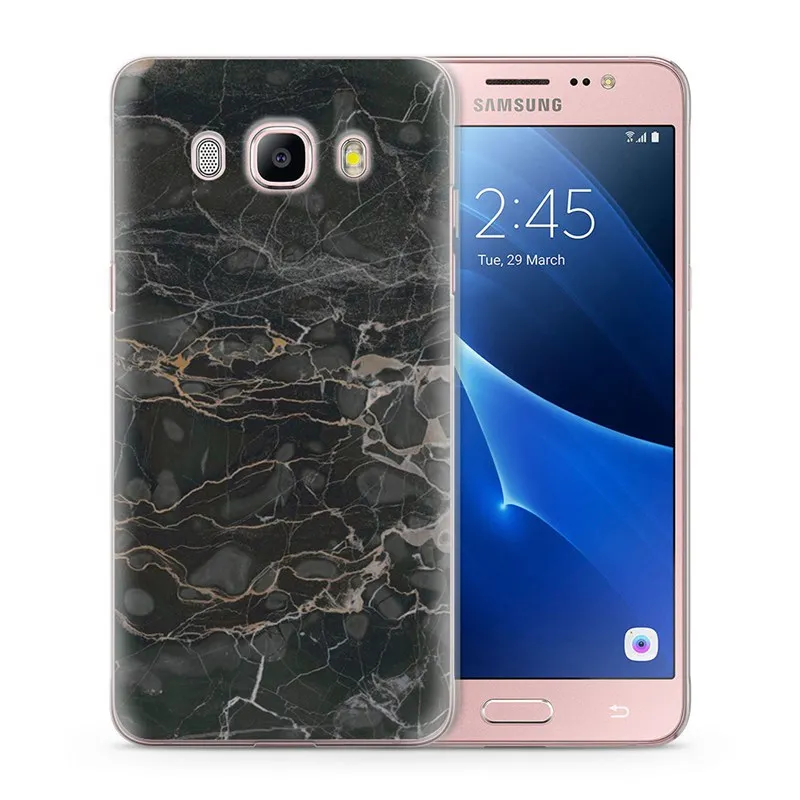 Роскошный чехол из ТПУ для Funda Samsung Galaxy J5 2016 J510 J510F мягкий дизайнерская мраморная