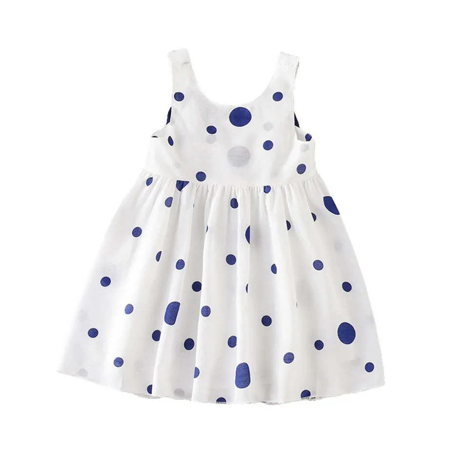 Summer Dresses For Girls Dot Kids Party Dress Big Bow Cute Teen Clothing 6 8 10 12 13 14 Year | Детская одежда и обувь