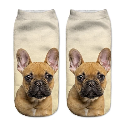 Cute Socks 90191 1 пара забавных 3D носков женские носки фантазийные Полиэстеровые милые носки Харадзюку с принтом собак новое поступление - Цвет: Cute Socks 90191