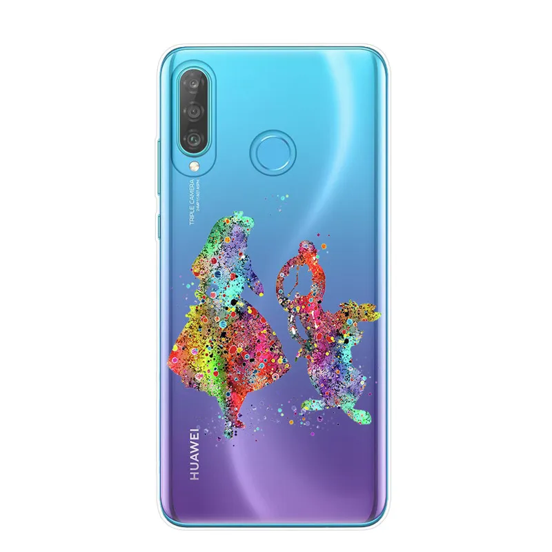 Акварельный чехол для телефона Alice Tinkerbell Ститч Русалка Принцесса чехол для huawei P30 P20 Lite P10 P9 P8 Lite чехол s - Цвет: T6480