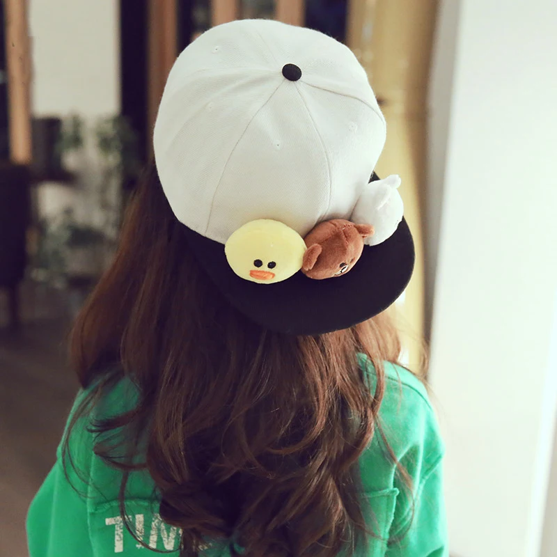 Бейсболка для мальчиков и девочек Регулируемая Кепка с мультяшными животными в