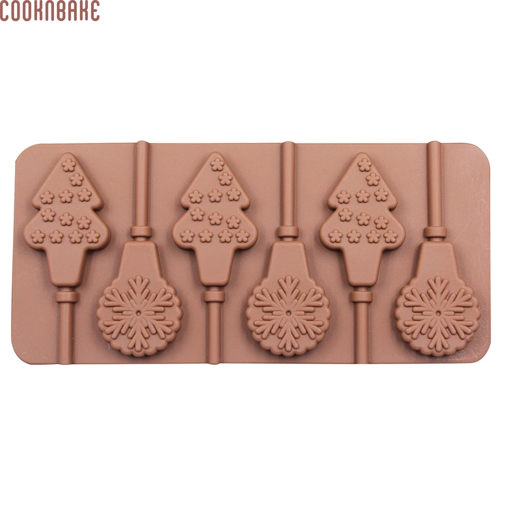 COOKNBAKE DIY Снежинка Рождественская елка леденец силиконовая шоколадная форма CDSM-594 |