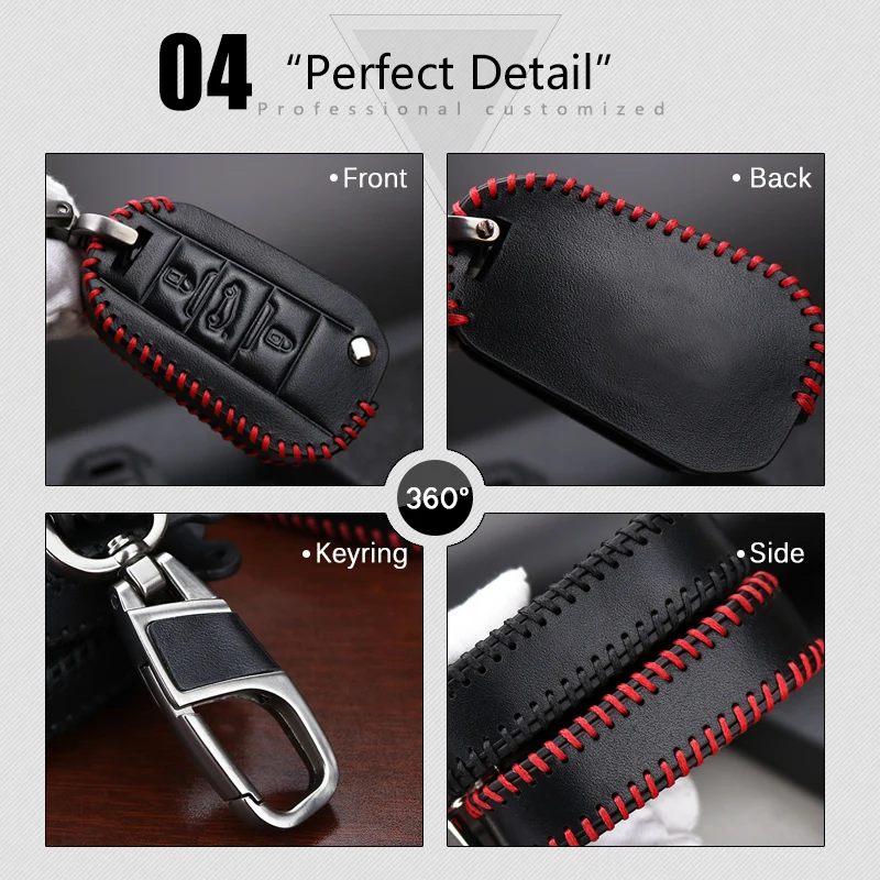 Кожаный чехол для автомобильного ключа Citroen C4 C5 C3 Xsara Picasso C8 C4L Peugeot 206 407 207 308 508 406 2008