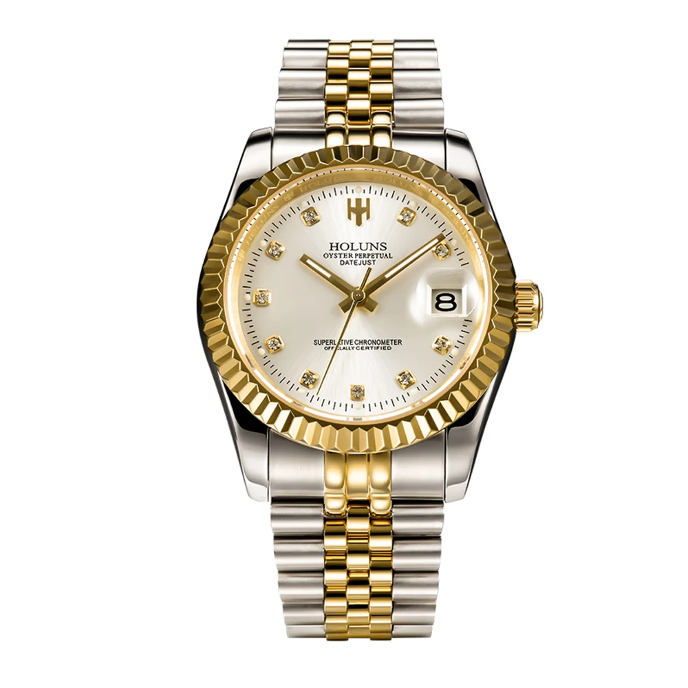 

Holuns mens watches top brand luxury Gold diamonds Classic Watches Mens role watch automatic watch Stainless Steel Wristwatch