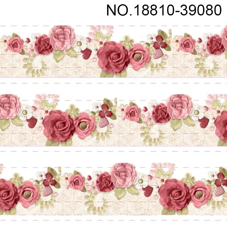 10yards- different sizes-Flowers pattern Grosgrain ribbon-beautiful flowers pattern printed ribbon