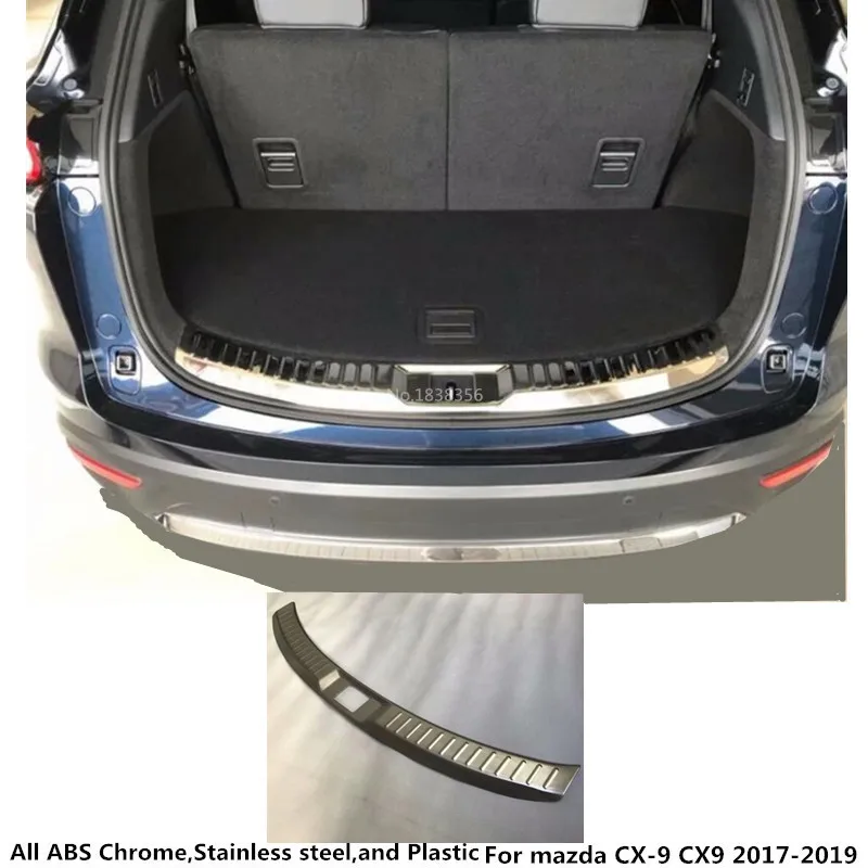 

For Mazda CX-9 CX9 2017 2018 2019 2020 Car Inside Rear Bumper Trim Stainless Steel Scuff Sill Trunk Plate Pedal 1pcs