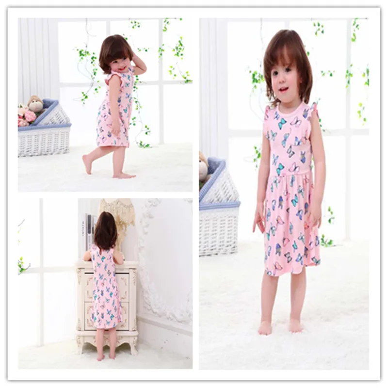 2016 новое Брендовое платье для маленьких девочек одежда без рукавов Летнее
