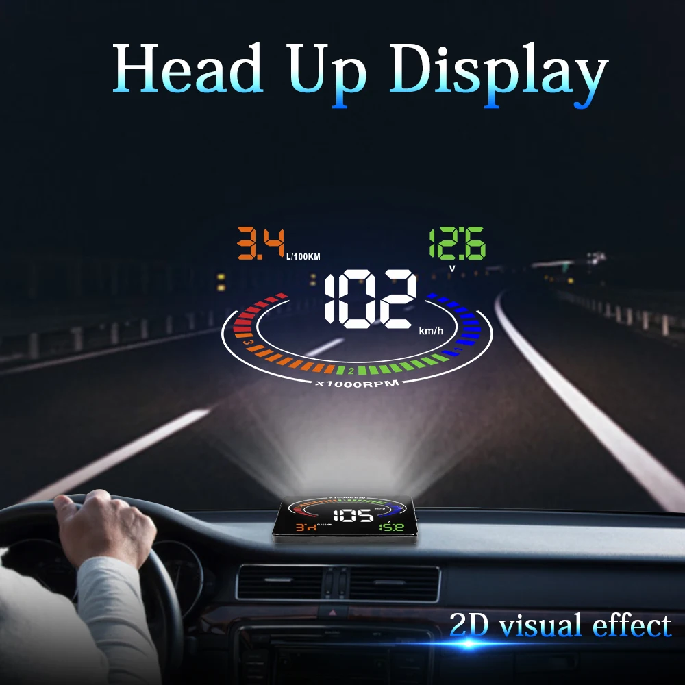 E300 автомобильный HUD Автомобильный дисплей OBD2 Цифровой спидометр скоростной