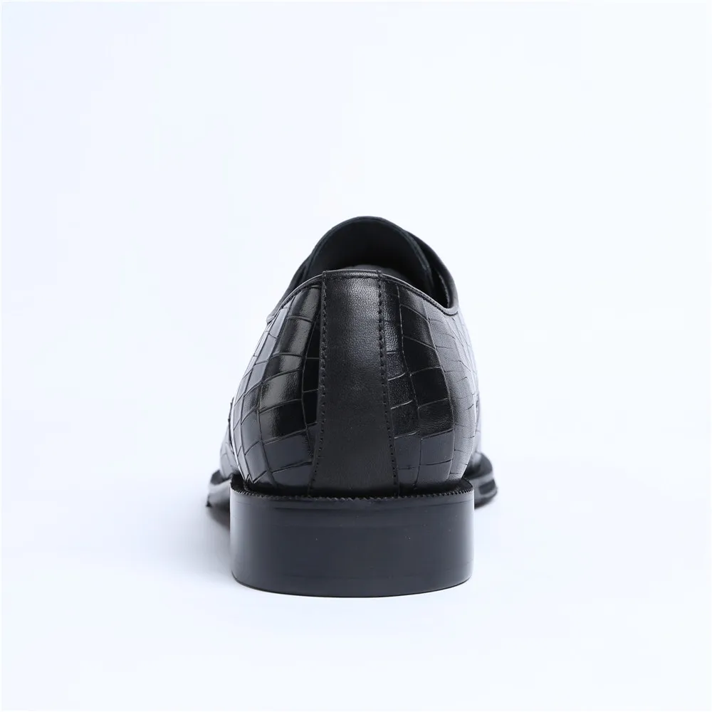 Мужские классические деловые туфли Goodyear черные из натуральной кожи обувь для