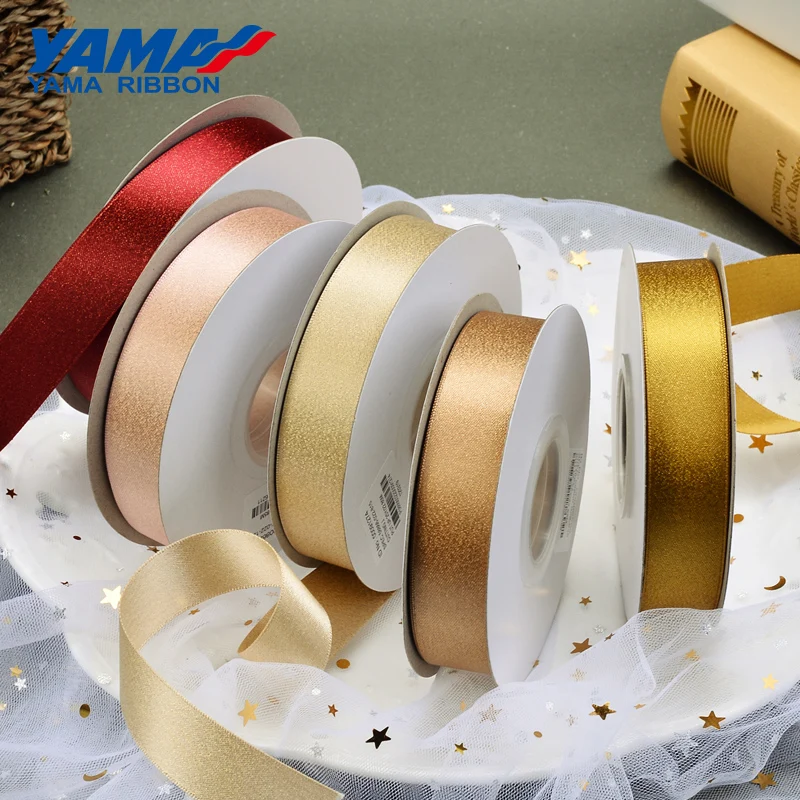 Атласная лента YAMA Gold Purl 3 мм 1/8 дюйма 500 ярдов/рулон вечерние украшения для свадьбы