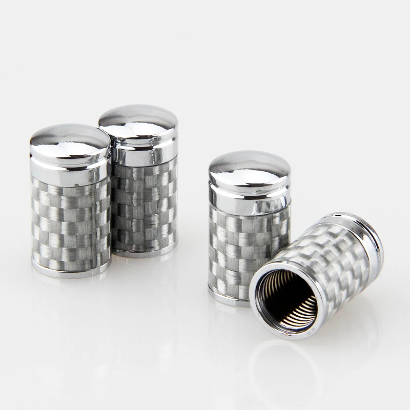 4 шт. колпачки для клапанов колес из меди и углеродного волокна автомобильных шин