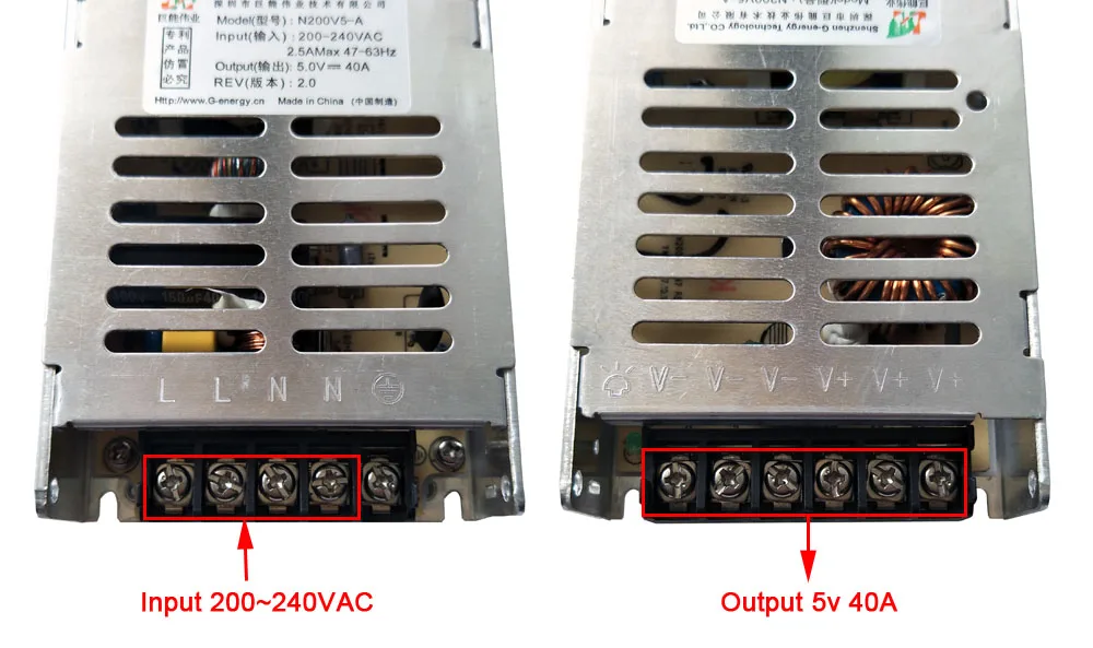 Ультратонкий блок питания 5V40A200W со светодиодным дисплеем наружный внутренний P16