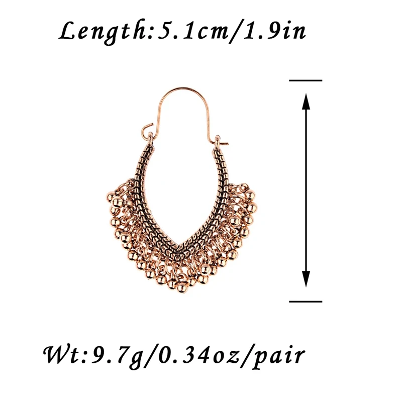TopHanqi, индийская Jhumka, ювелирное изделие, Ретро стиль, колокольчик, кисточка, серьги, бохо, античный Этнический, серебряный, висячие серьги для женщин, Pendientes
