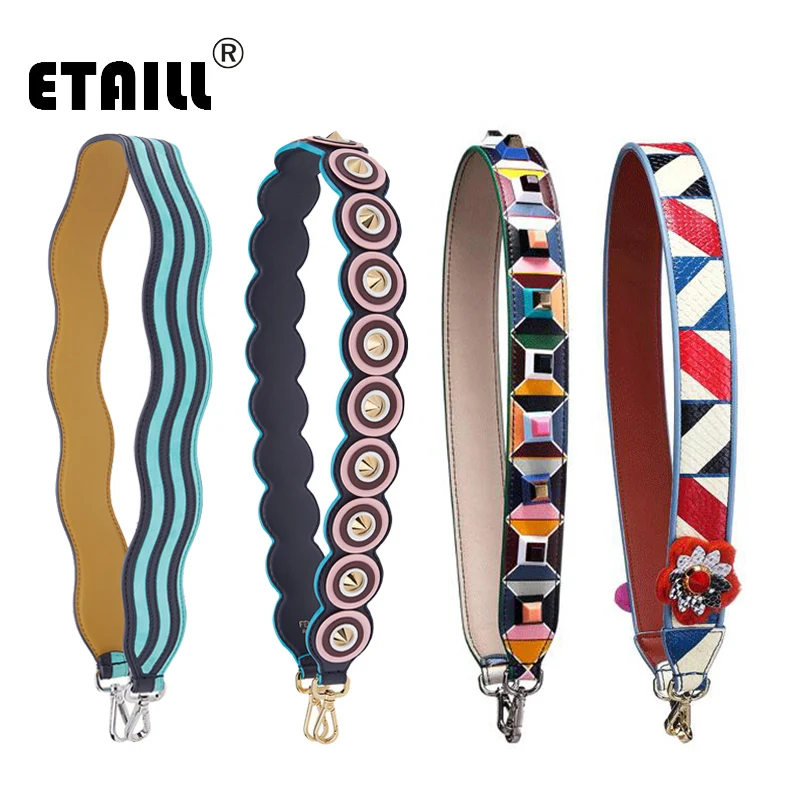 Разноцветные конические шпильки волнистой формы с широким плечевым ремнем