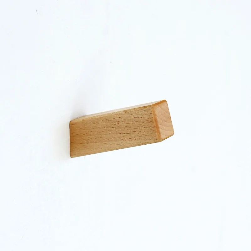 rectangle Solid wood wall creative hook wooden clothes of modern minimalist hanger | Дом и сад