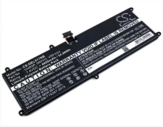 Аккумулятор Cameron Sino 4600 мАч для ноутбука DELL Latitude 11 5175 5179 0RFH3V RFH3V VHR5P|Цифровые
