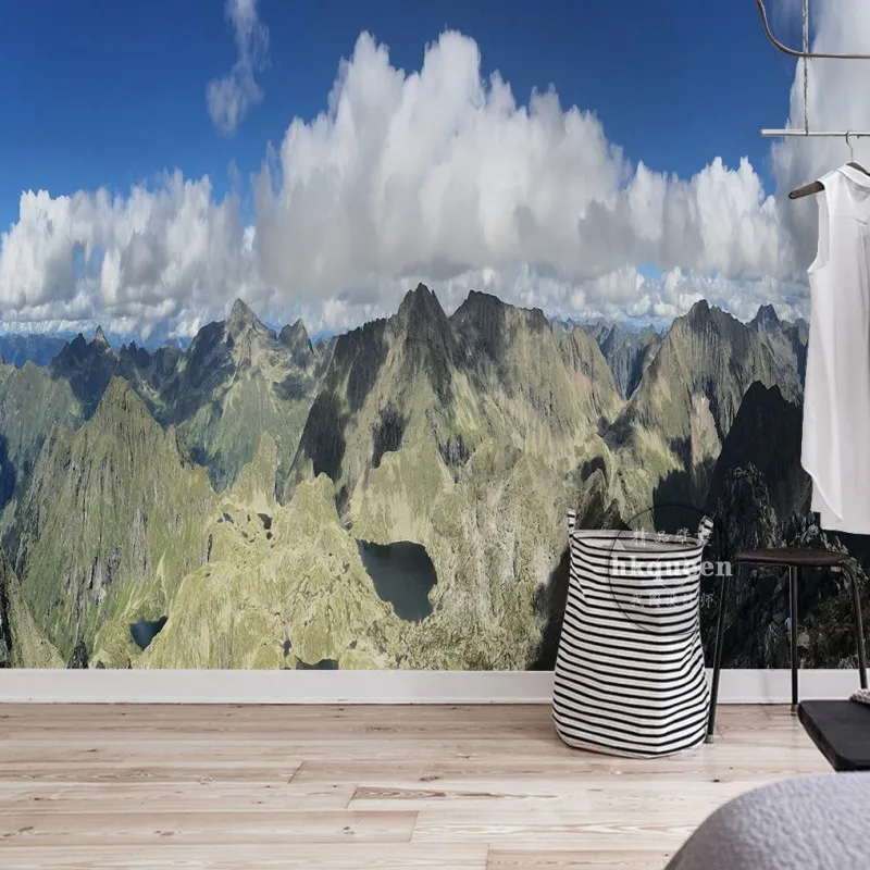 Бесплатная Доставка Зеленый чай дерево лес горные облака пейзаж спальня